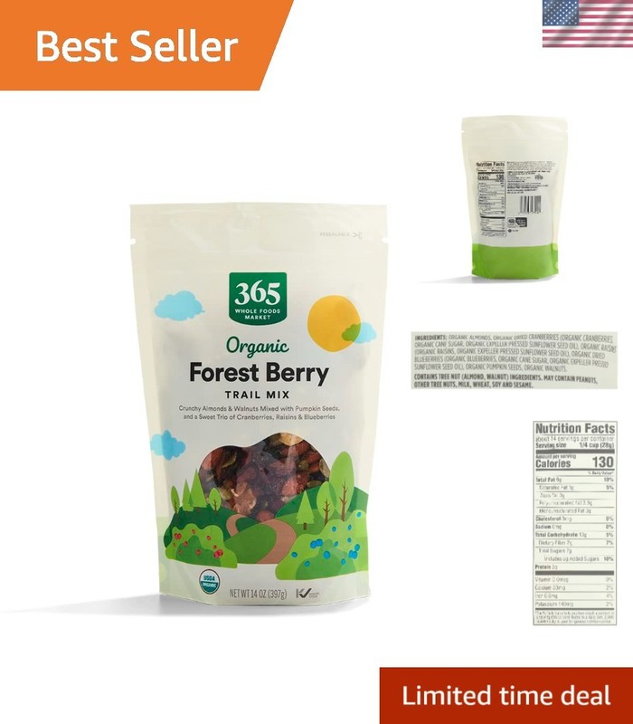 Organic Forest Berry Trail Mix, 14 oz – & No Salt Added Delight