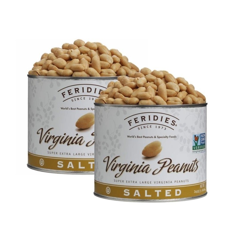 FERIDIES Top Grade Salted Extra Large Virginia Peanuts, the Peanut for Health...