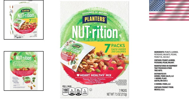 NUT-rition Heart Healthy Nut Mix – 7 Individual Pouches, Keto-Friendly Snack gallery