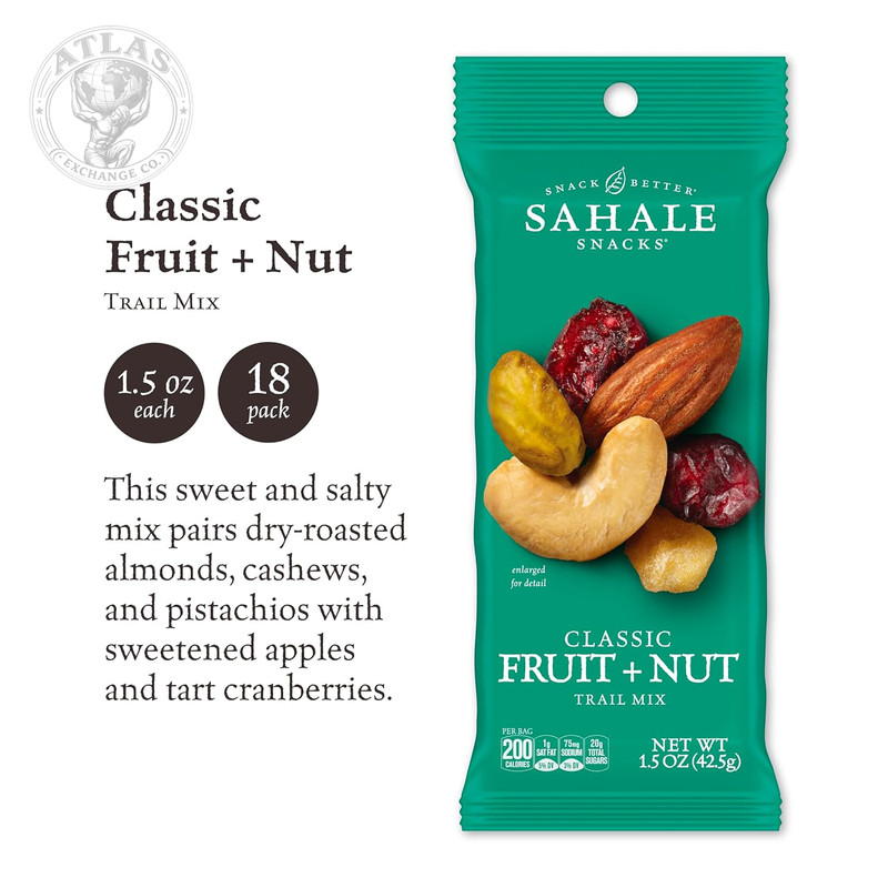 Sahale Snacks Classic Fruit and Nut Trail Mix, 1.5 Oz Grab & Go Bags (18 Packs) gallery