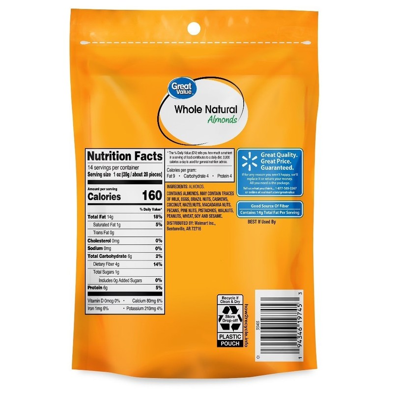 Whole Natural Almonds, 14 oz gallery