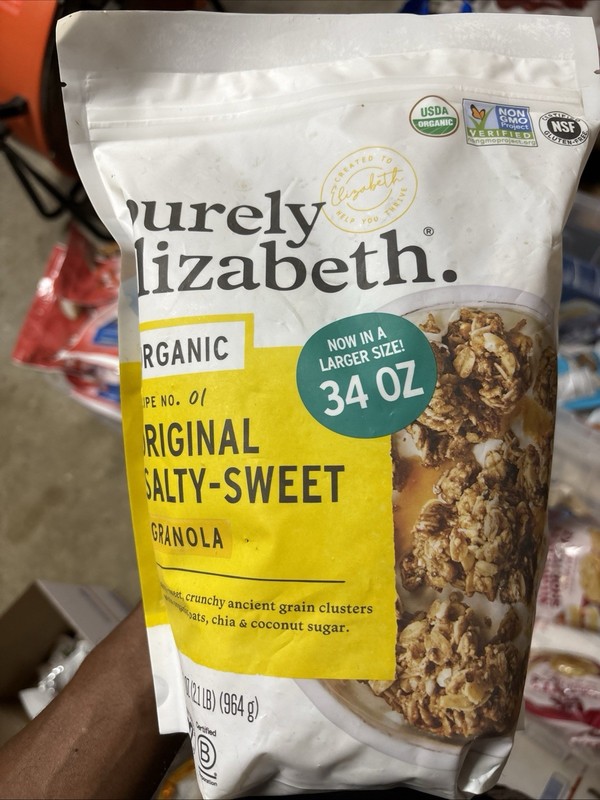 Purely Elizabeth ORGANIC Original SALTY SWEET Ancient Grain Granola 34 oz(1 bag)