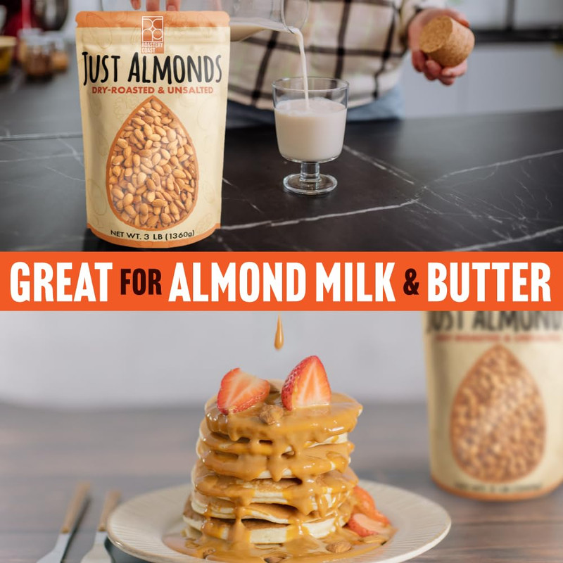 - Daily Nuts Just Roasted Almonds | Almonds Bulk 3 LB | Unsalted Nuts| Slow Dry gallery