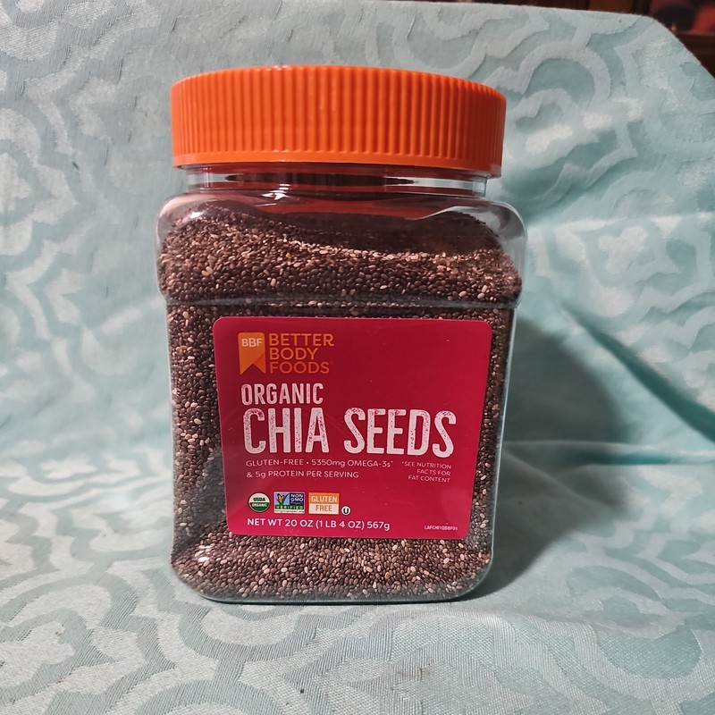 Organic Chia Seeds 1.25 Lbs 20 Oz with Omega-3 Non-Gmo Gluten Free Keto Diet