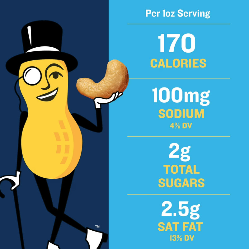PLANTERS Deluxe Salted Whole Cashews, Party Snacks, Plant Based Protein, 18.25 o gallery