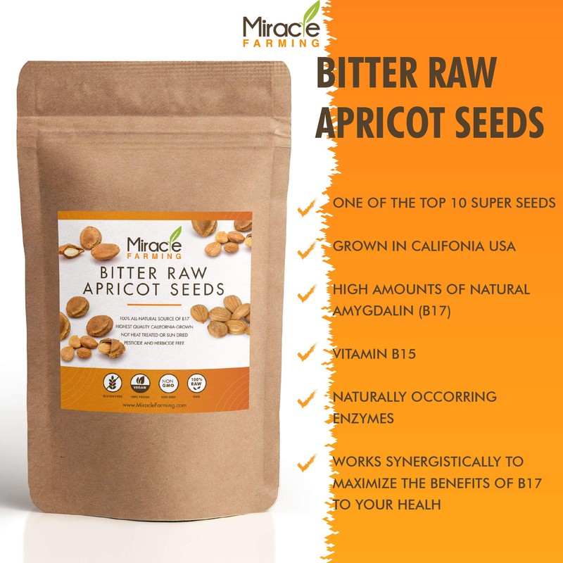 Bitter Apricot Seeds/Kernels, California USA Grown, Non GMO, Vegan, Raw & Lar... gallery