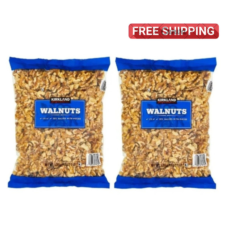 2 Packs Kirkland Signature Walnuts 3 lb Each Pack, Total 6 lbs- FREE SHIPPING