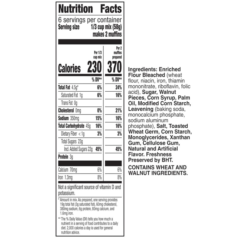 Betty Crocker Banana Nut Muffin and Quick Bread Mix, 12.3 ounce (Pack of 12) gallery