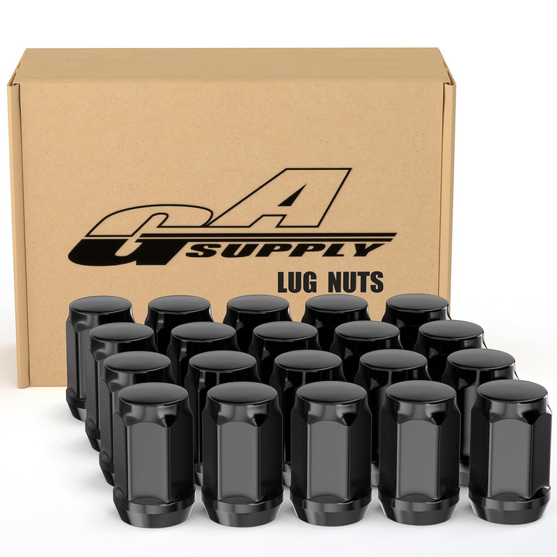 1/2X20 Black Lug Nuts, 1/2-20 Closed End Bulge Acorn Lug Nuts 3/4 Inch 19Mm Hex gallery