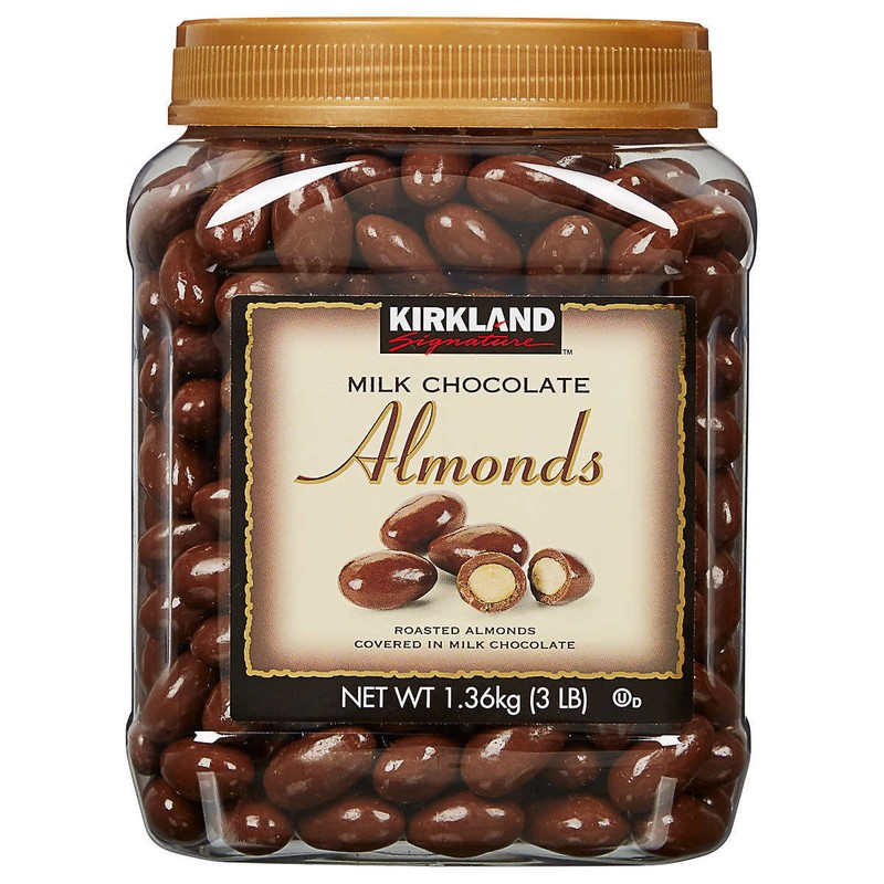 2 PACK KIRKLAND SIGNATURE MILK CHOCOLATE ROASTED ALMONDS gallery