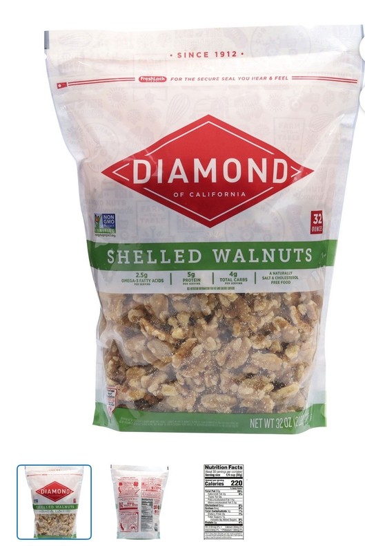 Diamond Shelled Walnuts 32 oz