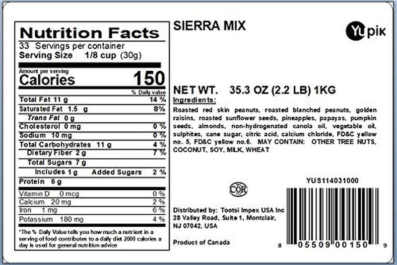Sierra Trail Mix, 2.2 Lb, a Mix of Almonds, Peanuts, Almonds, Pumpkin Seeds, Sun gallery