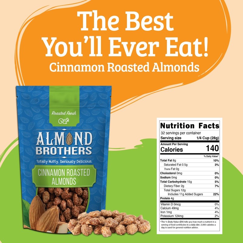 Cinnamon Glazed Roasted Almonds - 2 lb Bag, Handcrafted, Gluten-Free, Non-GMO gallery