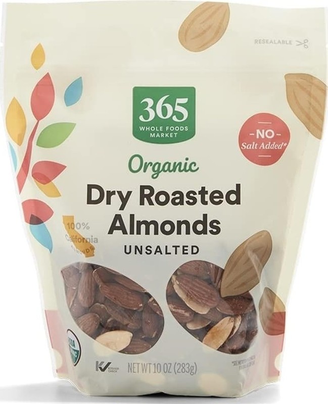 Organic Dry Roasted & Unsalted Almonds, 10 Ounce gallery