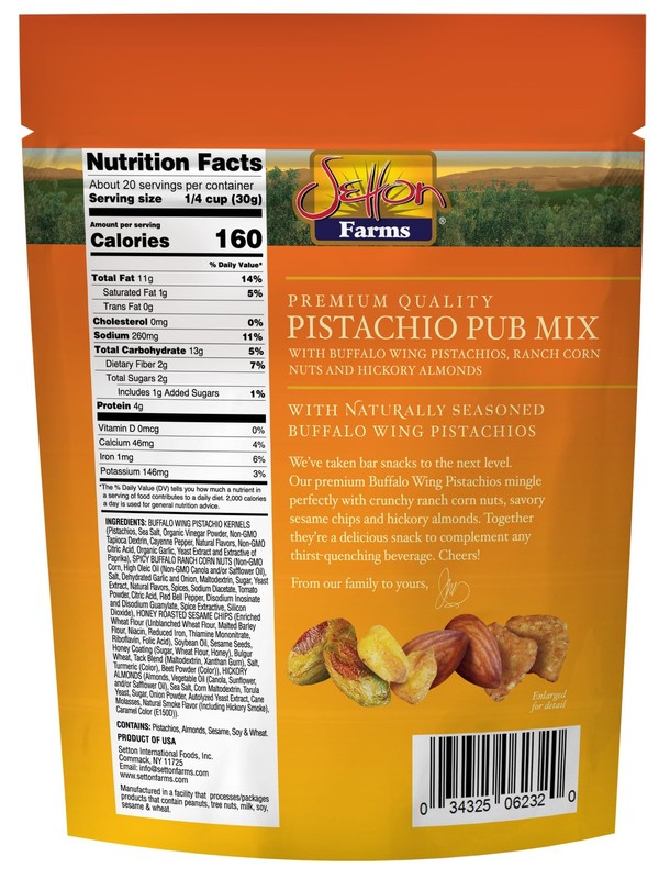 Setton Farms Pistachio Pub Mix 20 Oz. Value Bag. With Buffalo Wing Pistachios, R gallery