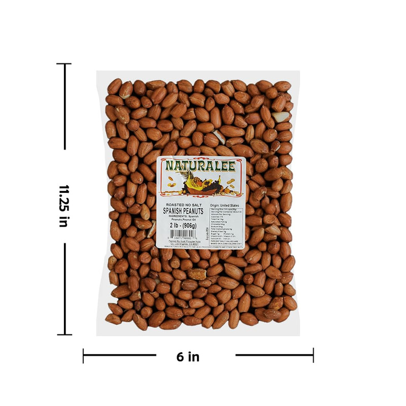 Peanuts, with Skin Spanish Peanuts 2 Lbs - Roasted No Salt - Heart Health, High gallery