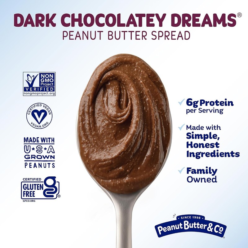 Peanut Butter & Co. Dark Chocolatey Dreams Peanut Butter 16 Oz Pack of 6 gallery