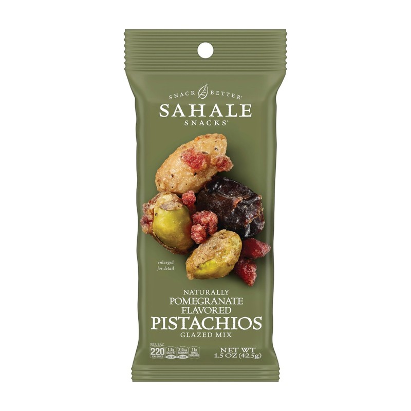 Pomegranate Pistachios Glazed Mix – 1.5oz Snack Pack of 18, Healthy Nuts