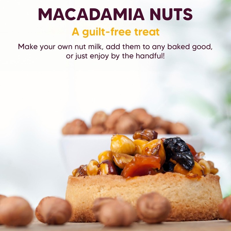 Organic Raw Macadamia Nuts 6oz - High Healthy Fats, Perfect for Snack & Recipe gallery