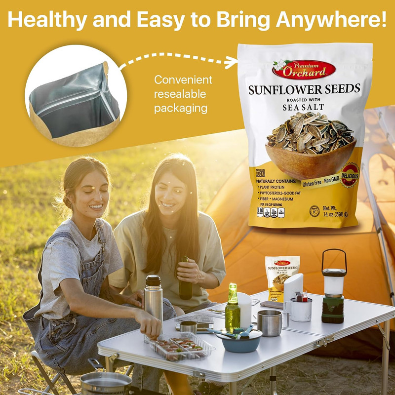 MIXED NUTS Roasted Sunflower Seeds by Premium Orchard - Original Lightly Salted gallery