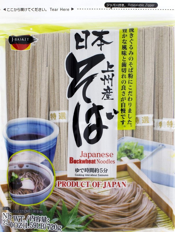 J-BASKET Dried Buckwheat Soba Noodles, 25.40 Ounce 25 (Pack of 1)