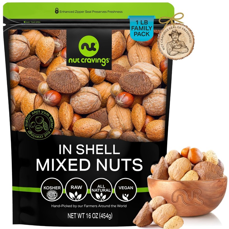 NUT CRAVINGS Mixed Nuts In Shell Brazil, Walnuts, Filberts, Almonds, Pecans …