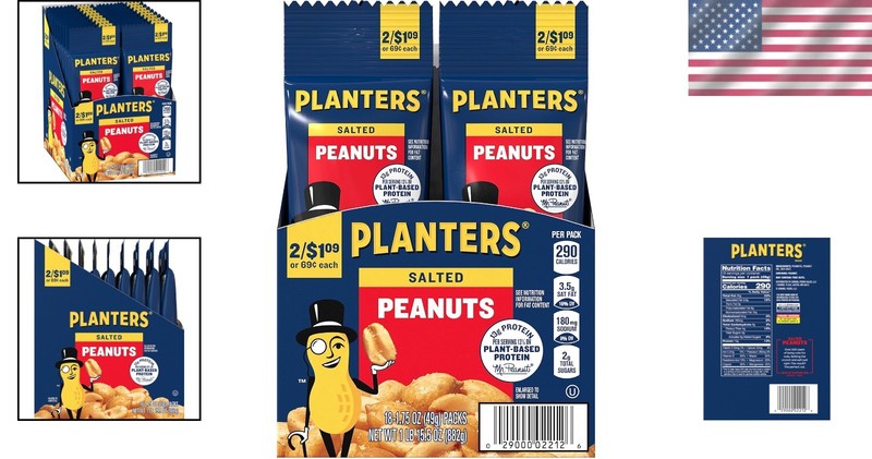 Legendary Crunch: Salted Peanuts 1.75 oz Bags – 18-Pack of Deliciousness gallery