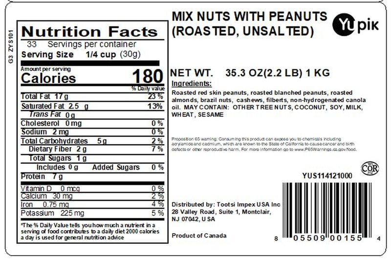 Mixed Nuts, 2.2 Lb (35.2 Oz), a Blend of Roasted Peanuts, Almonds, Brazil Nuts, gallery
