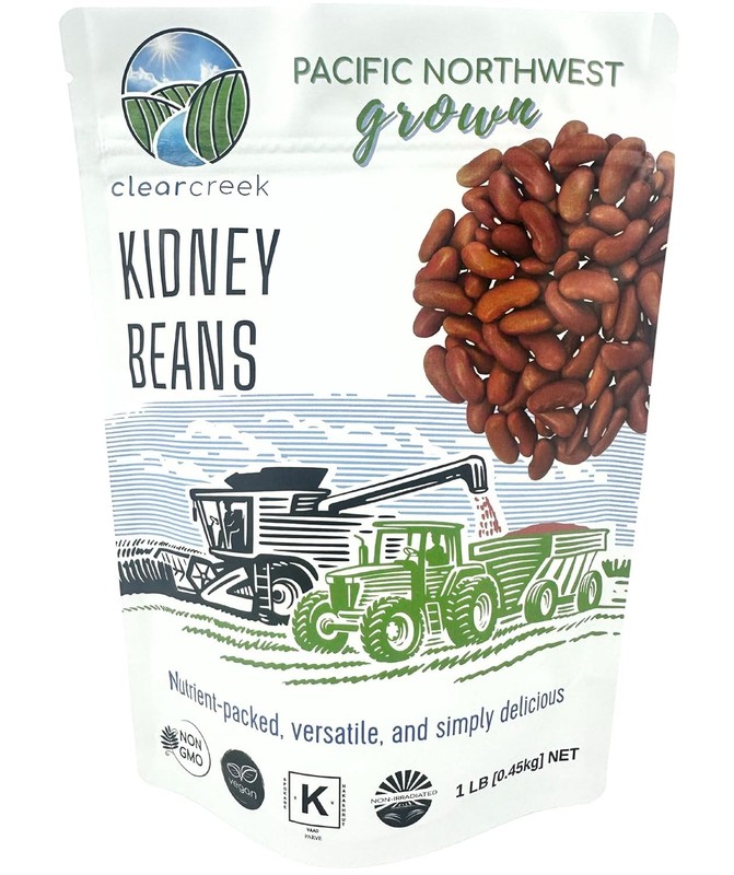 Organic Kidney Beans Dried 1 LB Glyphosate Free Non GMO Red Kidney Beans