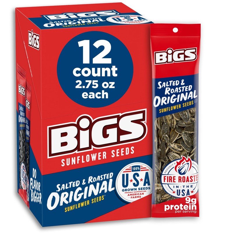 Sunflower Seeds, Salted & Roasted Original Flavor, Father’s Day Game Day Snac…