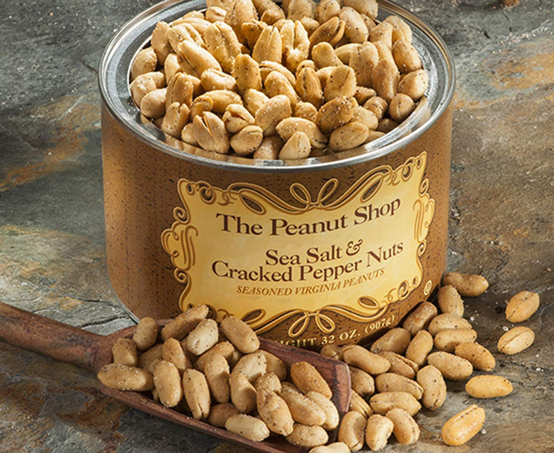 Williamsburg Salted Virginia Peanuts, Salt and Pepper Peanuts with SEA Salt & Cr gallery