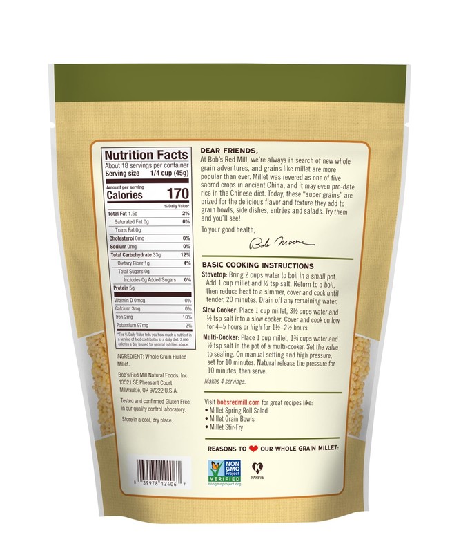 Whole Grain Millet, 28oz (Pack of 4) - Whole Grain, Vegan, Kosher gallery