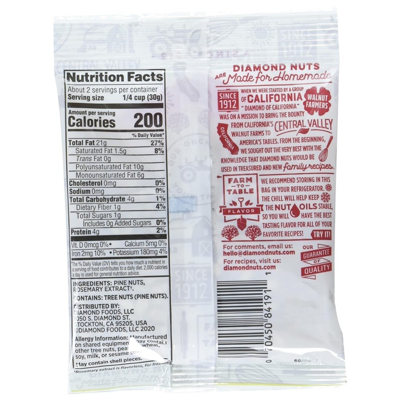 Nutty Flavor Pine Nuts 2.25 oz 12pk