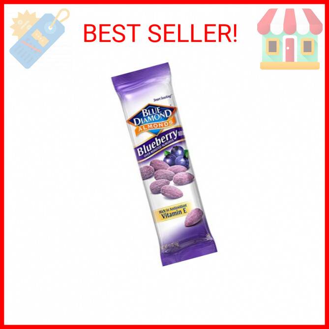 Blue Diamond Almonds Blueberry Flavored Snack Nuts, Single Serve Bags, 1.5 Ounce