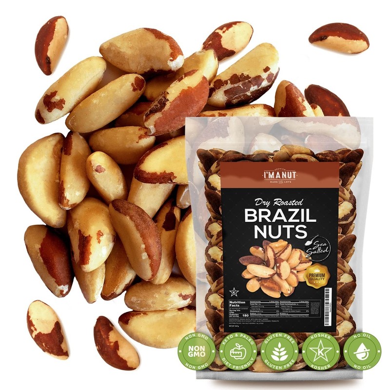Dry Roasted Brazil Nuts 8 oz Sea Salt Non-GMO Gluten Free gallery