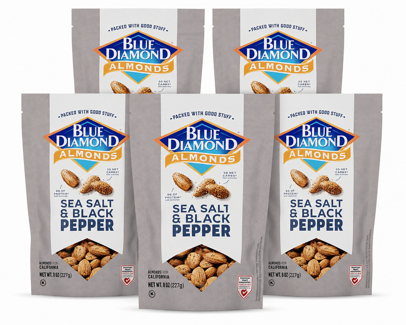 Blue Diamond Almonds Sea Salt and Black Pepper 8oz x5 40oz Bestbuy July 2026