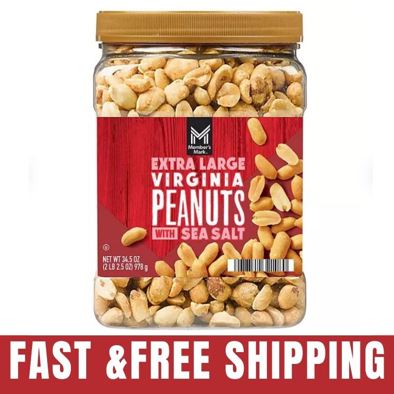 Member’s Mark Extra Large Virginia Salted Peanuts Healthy Fats 34.5-oz FRESH
