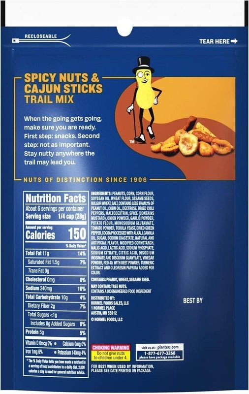 Planters Spicy Nuts & Cajun Sticks Trail Mix 6 Ounce Pack of 12 gallery