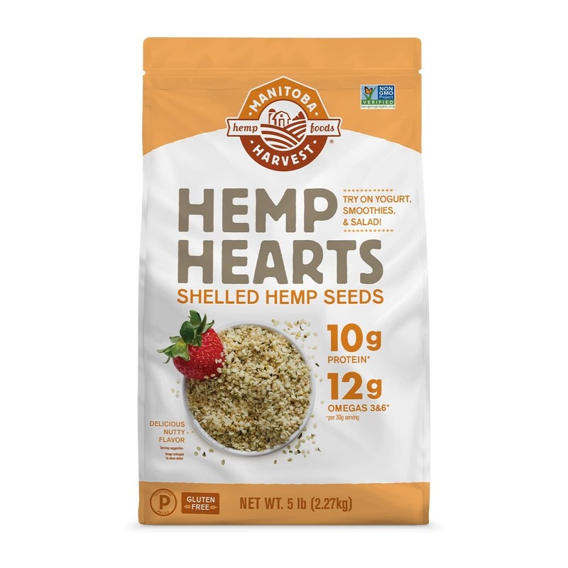 Hemp Seeds, 5 lb, 10g Plant Based Protein and 12g Omega 3 & 6 per Serving, Perfe