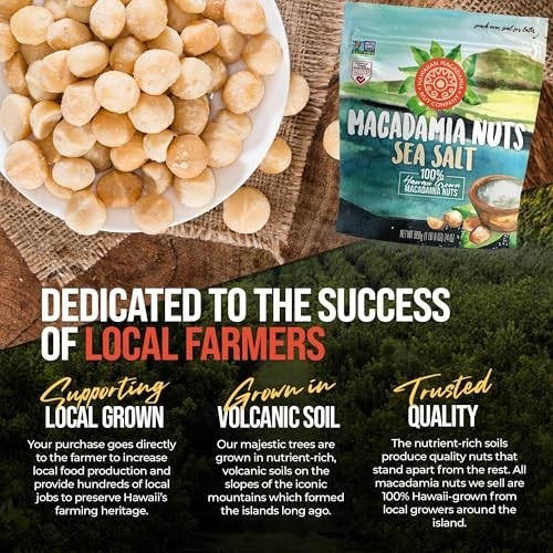 Dry Roasted Macadamia Nuts with Sea Salt - 24 Oz, Gluten-Free, Non-GMO, Crunchy gallery