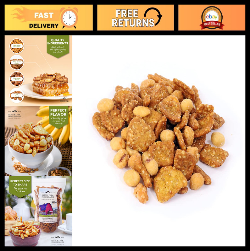 Fresh Honey Roasted Mixed Nuts Snack Mix – Sweet & Salty Peanuts & Sesame Sticks