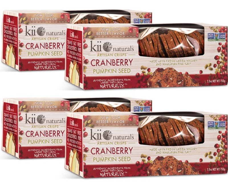Kii Naturals Chocolate Sea Salt Dipped Crisps 5.3oz Pack of 4 Non GMO Snacks