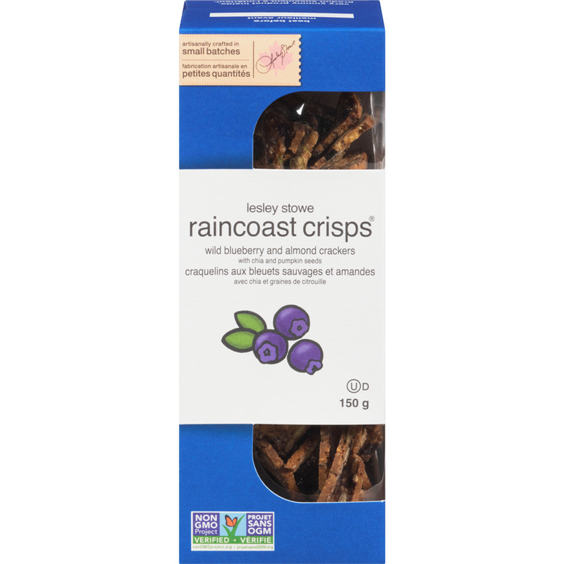 2-Pack Lesley Stowe's Raincoast Crisps Wild Blueberry And Almond Crackers With C gallery