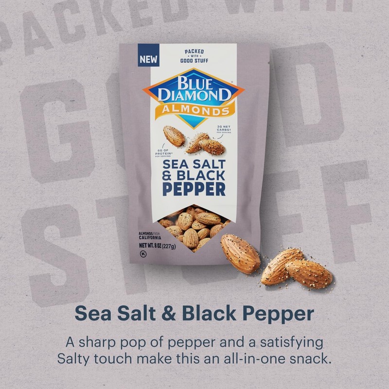 , Premium Sea Salt and Black Pepper Flavored Snack Nuts Perfect Mix for Lunch... gallery