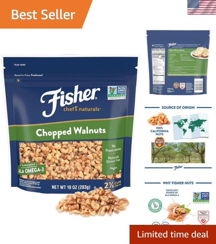 10 oz Resealable Chopped Walnuts – , Gluten-Free & Keto-Friendly Snack