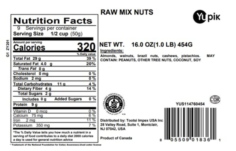 Raw Mix Nuts, 1 Lb, Premium Natural Mixed Nuts with Almonds, Walnuts, Pistachios gallery
