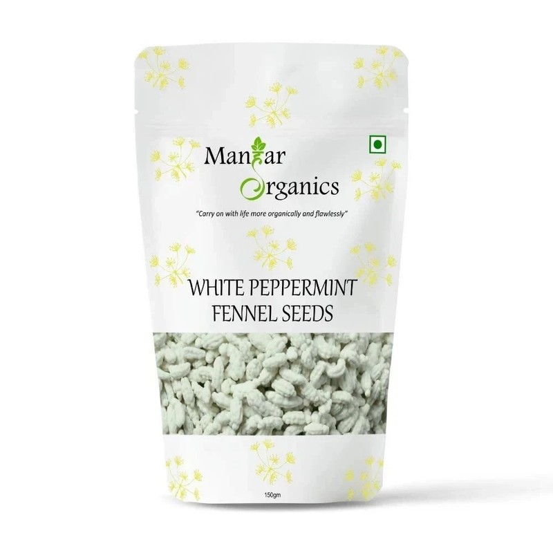 ManHar Organics White Peppermint Fennel Seeds 150g