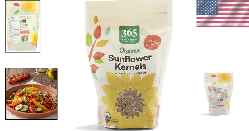 Organic Roasted Unsalted Sunflower Kernels 12oz - & Protein-Packed Snack gallery