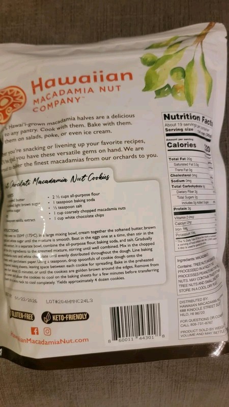 HAWAIIAN ROASTED MACADAMIA NUTS Island Princess Large 1.25 LBS Bag (566g) Baking gallery