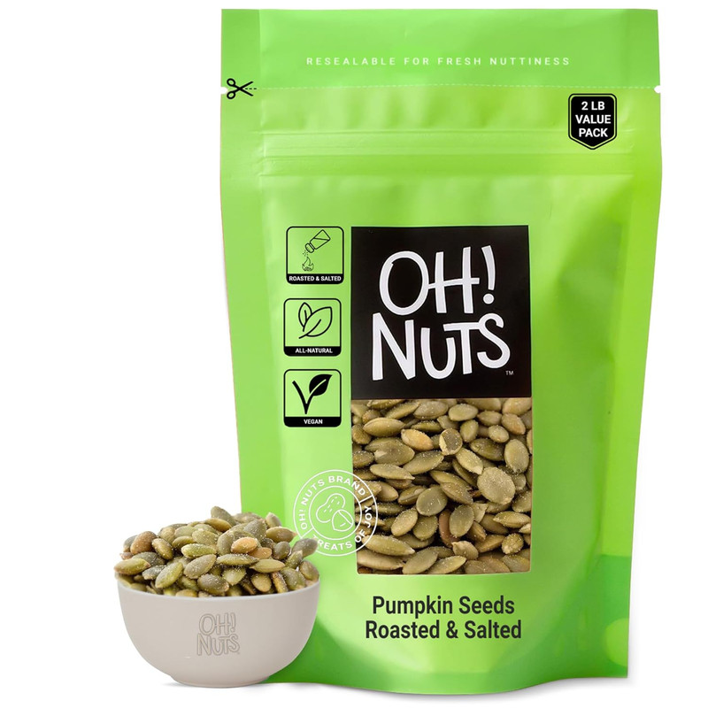 Pumpkin Seeds - Roasted Salted - 2 Lb - No Shell Pepitas - Packed in New York Zi gallery